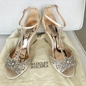 Badgley Mischka Wedge Heel Wedding Shoes
